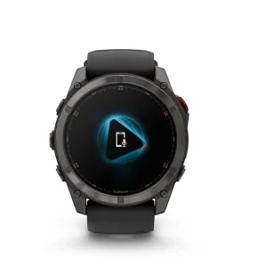 Garmin Fenix 8 Pro - 51mm Amoled Sapphire, Titanio con revestimiento de DLC con correa de silicona negra