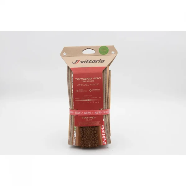 Cubierta Gravel vittoria TERRENO PRO T50 Mixed 700X40 TLR Hookless Natural-Brown