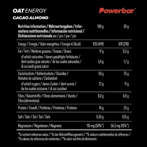 Barrita PowerBar OAT Energy Avena Chocolate, con relleno de Almendra 15u*50gr