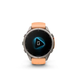 Garmin Fenix 9 Pro – inReach, 43mm Amoled Titanio correa silicona en salmón/naranja