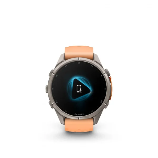 Garmin Fenix 9 Pro – inReach, 43mm Amoled Titanio correa silicona en salmón/naranja