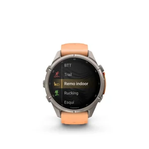 Garmin Fenix 9 Pro – inReach, 43mm Amoled Titanio correa silicona en salmón/naranja