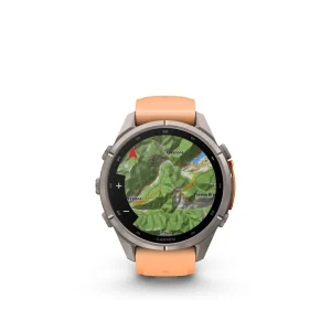 Garmin Fenix 9 Pro – inReach, 43mm Amoled Titanio correa silicona en salmón/naranja