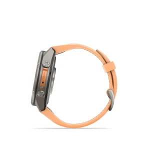 Garmin Fenix 9 Pro – inReach, 43mm Amoled Titanio correa silicona en salmón/naranja
