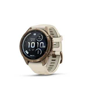 Garmin Fenix 9 Pro – inReach, 43mm Amoled Titanio correa silicona beige/gris